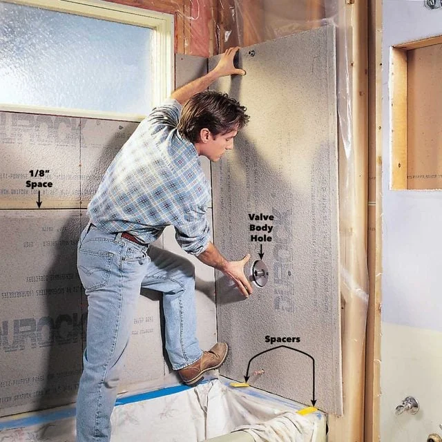 Cement Board Wall Work